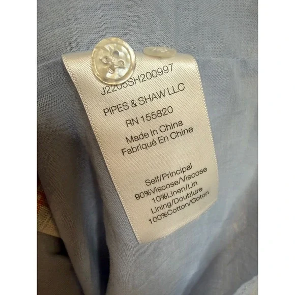 Veronica Beard Jeans Jemila Shirtdress Vapor Multi Plaid Tiered Mini L Boho - Picture 5 of 7